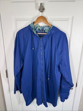 Totes blue pvc raincoat size medium